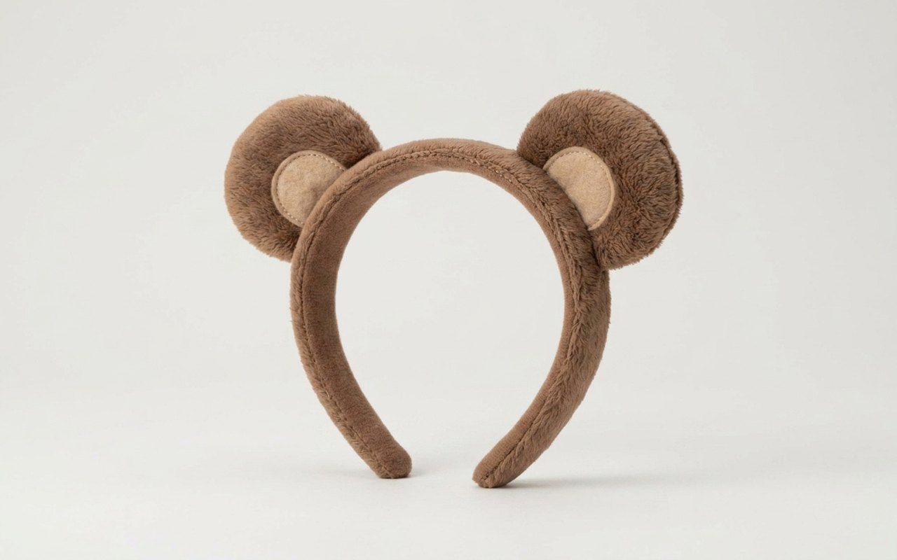 Takara custom plush bear ear headband for theme park merchandise