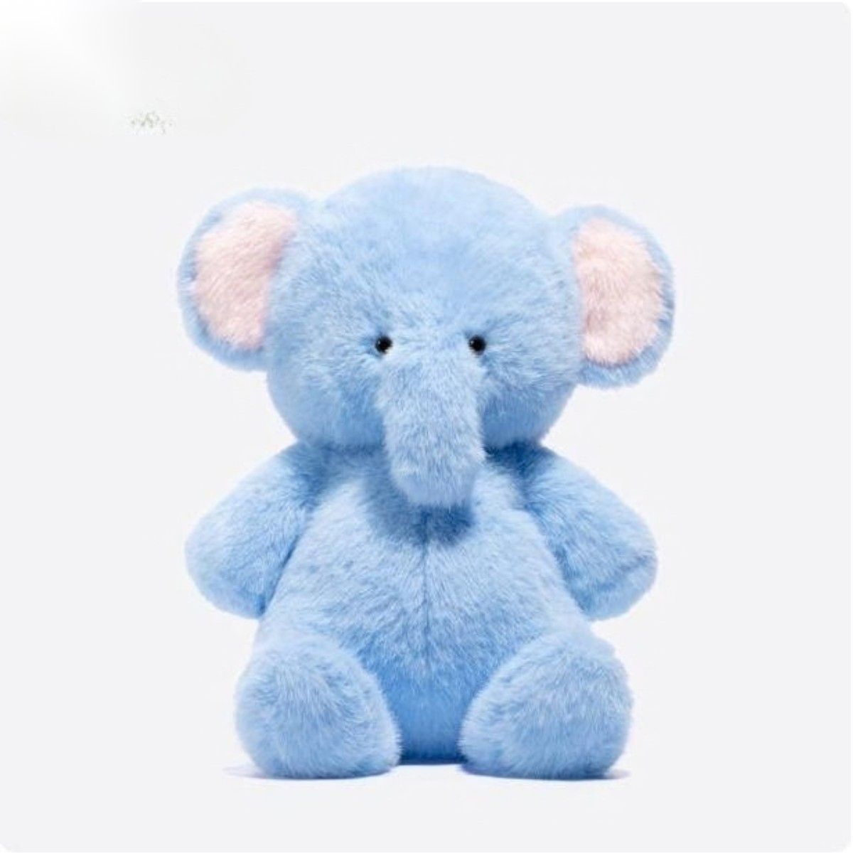 Takara custom blue elephant plush toy profile showing dimensional pattern construction