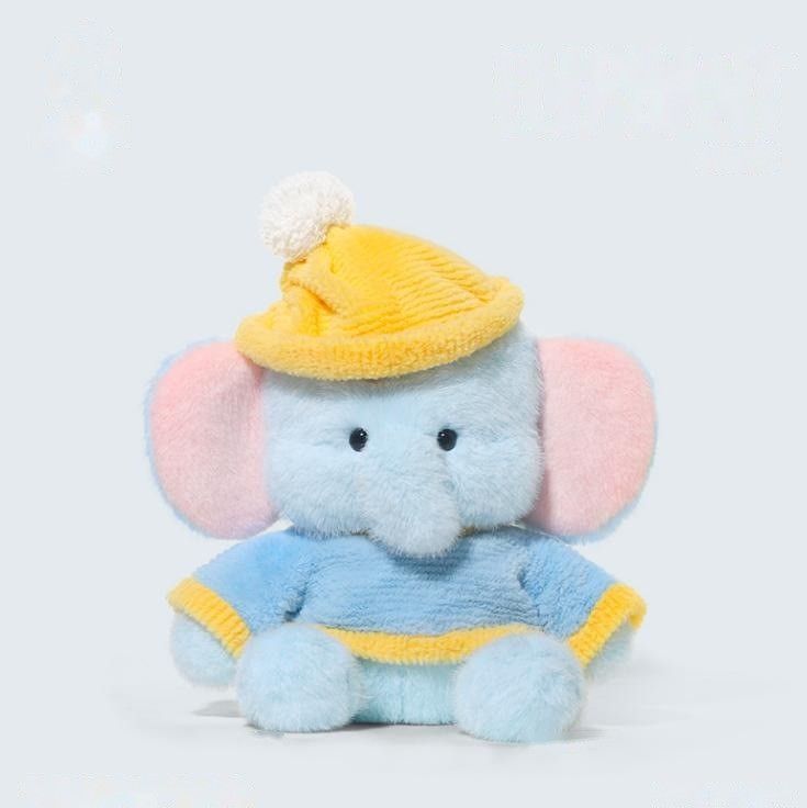 Little Elephant Tata plush toy with knitted beanie hat, 30cm