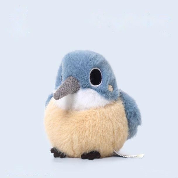 Kingfisher bird plush toy with soft gradient plumage, 11cm